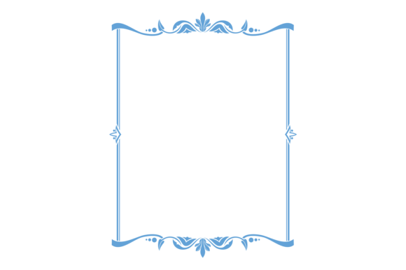 Blank Frame in Decorative Vintage Style: A Designer's Versatile Asset