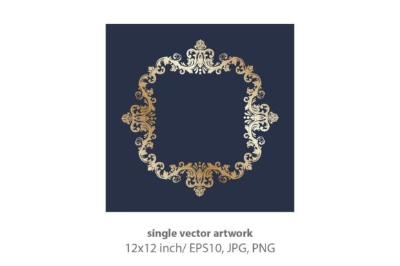Elegant Design Assets: The Gold Ornament Frame