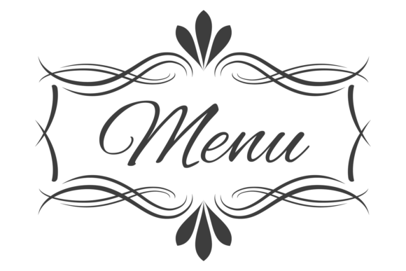 Elegant Menu Header: Decorative Vintage Font Guide