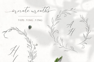 Floral Decorative Ornate Wreaths Clipart for Timeless Design