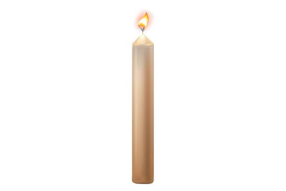 Realistic Wax Candle: Decorative Light F for Captivating Designs