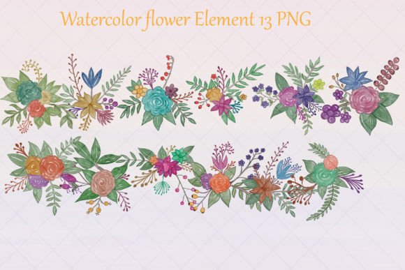 Unlocking Botanical Elegance with Decorative Flowers Watercolor Vol.2